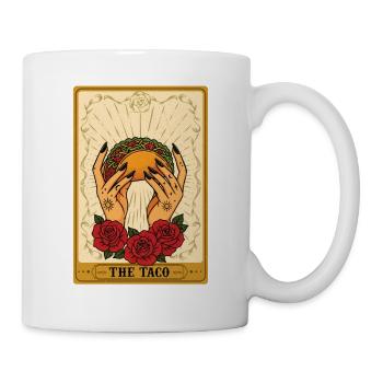 La carte de tarot Taco Bold Minimal Funny Vibe - Mug blanc - blanc - Droite