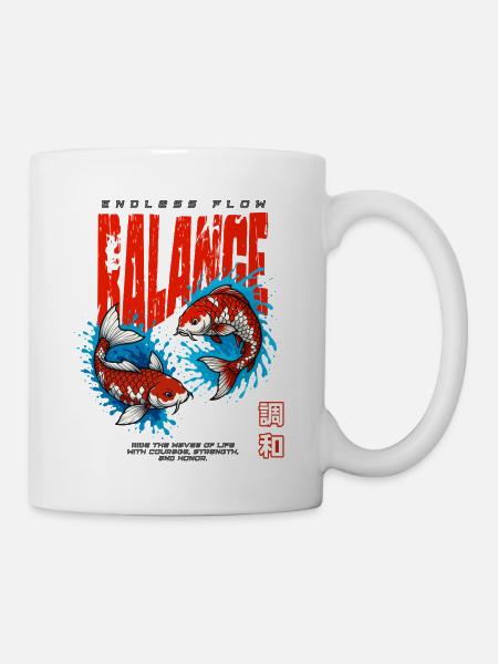 Koi Fische - Balance - Tasse - Weiß