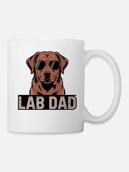 Foxred Lab Dad Sonnenbrille - Tasse - Weiß