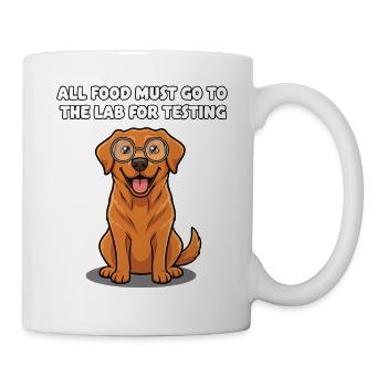 Lab Dog with Glasses Saying - Mug - white - Right