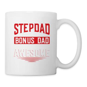 Bonus Dad Stepdad Funny Extra Fantastic - Mug - white - Right