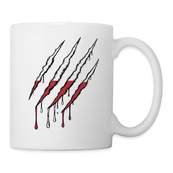 Pologne Drapeau Griffe Grunge Polska Scratch Trace - Mug blanc - blanc - Droite