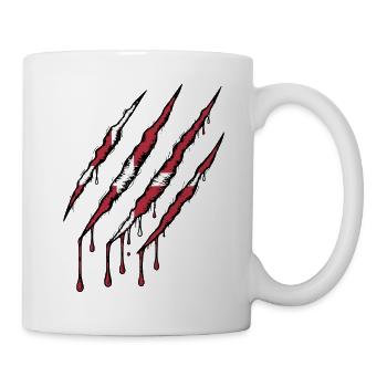 Danemark griffe grunge dannebrog drapeau scratch - Mug blanc - blanc - Droite
