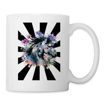 Retro Horse Horses Girl - Mug - white - Right