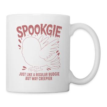 Haunted Budgie Skeleton Bird Budgie - Mug - white - Right