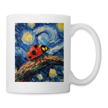 Coccinelle Van Gogh Style Nuit étoilée - Mug blanc - blanc - Droite