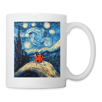 Coccinelle Van Gogh Style Nuit étoilée - Mug blanc - blanc - Droite