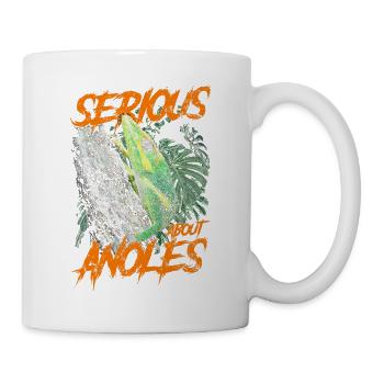 Ernsthaft über den kubanischen Ritter Anolis Reptilienhalter - Tasse - Weiß - Rechts