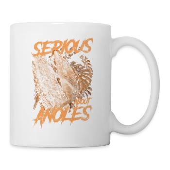 Ernsthaft über den kubanischen Ritter Anolis Reptilienhalter - Tasse - Weiß - Rechts