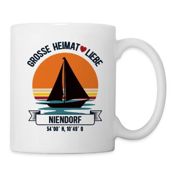 Niendorf Heimat Segler Ich Liebe Segeln Niendorfer - Tasse - Weiß - Rechts