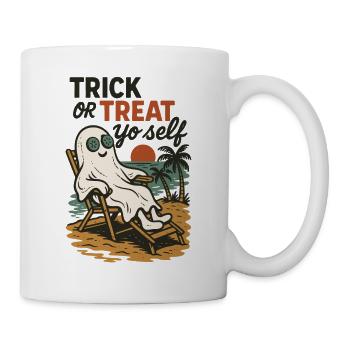 Trick Or Treat Yo Self Halloween Dicton drôle - Mug blanc - blanc - Droite