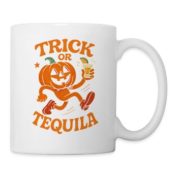 Trick Or Tequila Halloween Kostüm Spaß - Tasse - Weiß - Rechts