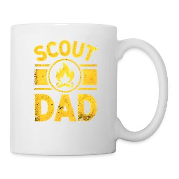 Scout Dad Campfire, Funny Outdoor Father  - Mug - white - Right