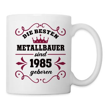 Metalworker Birthday Vintage 1985 Colleague - Mug - white - Right