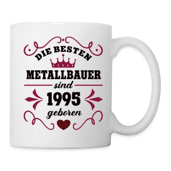 1995 Métallurgiste Anniversaire Collègue Construction Métallique - Mug blanc - blanc - Droite