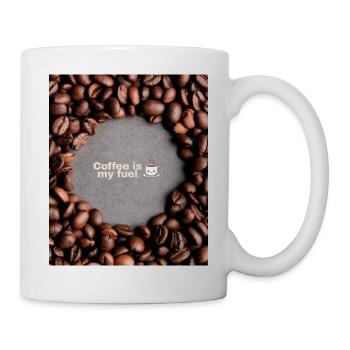 Coffee is my fuel – Funny Coffee Quote - Mug - white - Right