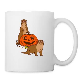 Loutre de mer dessin animé Halloween - Mug blanc - blanc - Droite