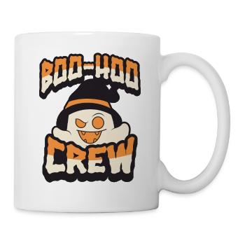 Boo Crew – süßer Halloween-Geist mit Hut - Tasse - Weiß - Rechts