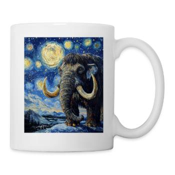 Mammouth Van Gogh Nuit étoilée - Mug blanc - blanc - Droite