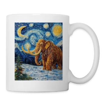 Mammouth Van Gogh Nuit étoilée - Mug blanc - blanc - Droite