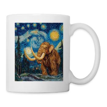 Mammouth Van Gogh Nuit étoilée - Mug blanc - blanc - Droite