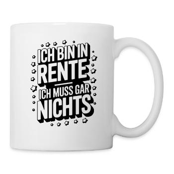 I'm retired, I don't have to be funnier - Mug - white - Right