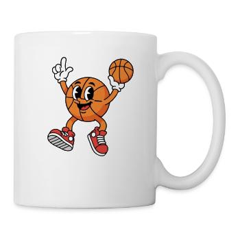 Cartoon Basketball Comic Basketball Fan - Tasse - Weiß - Rechts