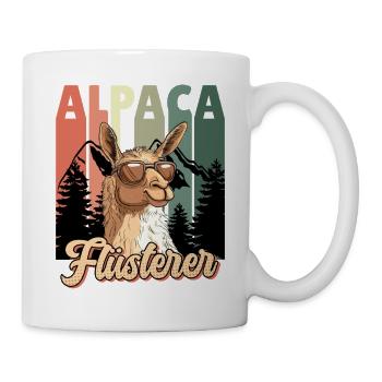 Alpaka Fan ALPAKA FLÜSTERER Lama Lustiges - Tasse - Weiß - Rechts