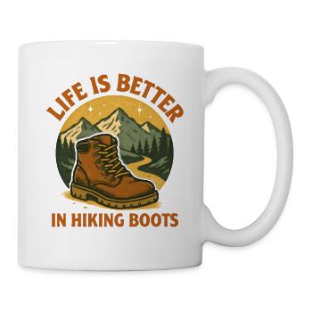 Hiking Boots Hikers - Mug - white - Right