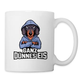  Ganz Dünnes Eis Dackel Spruch Hund Lustig Cool - Mug - white - Right