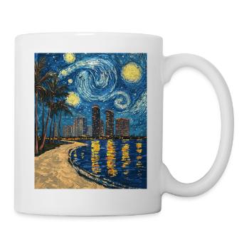 Miami Beach Florida Van Gogh Starry Night - Mug - white - Right