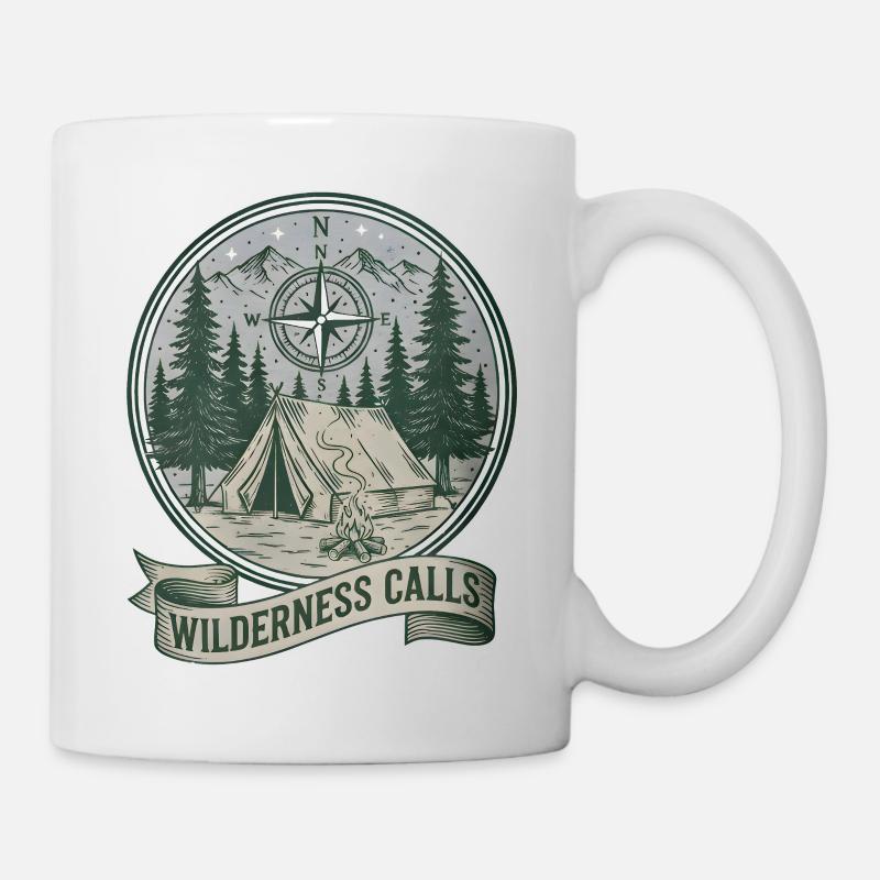 Wilderness Calls Compass Camp - Mug - white
