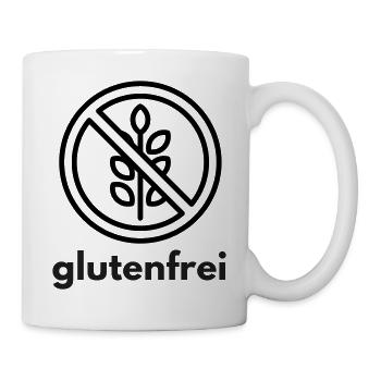 Glutenfrei Logo Schwarz - Tasse - Weiß - Rechts