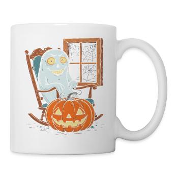 Geist im Kürbisschein - Tasse - Weiß - Rechts
