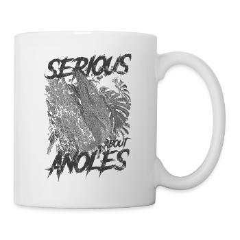 Ernsthaft über den kubanischen Ritter Anolis Reptilienhalter - Tasse - Weiß - Rechts