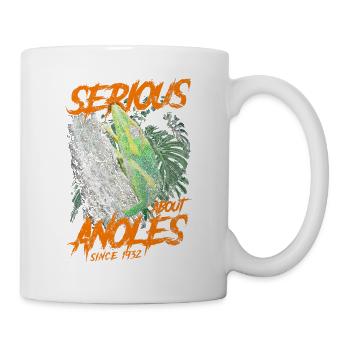 Sérieux au sujet des anoles de chevalier cubain depuis 1932 - Mug blanc - blanc - Droite