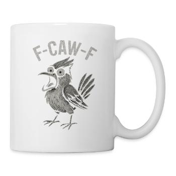F-Caw-F Crow Caricature - Mug blanc - blanc - Droite