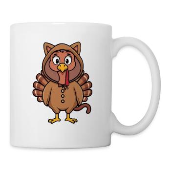 Drôle de chat de dinde Thanksgiving - Mug blanc - blanc - Droite