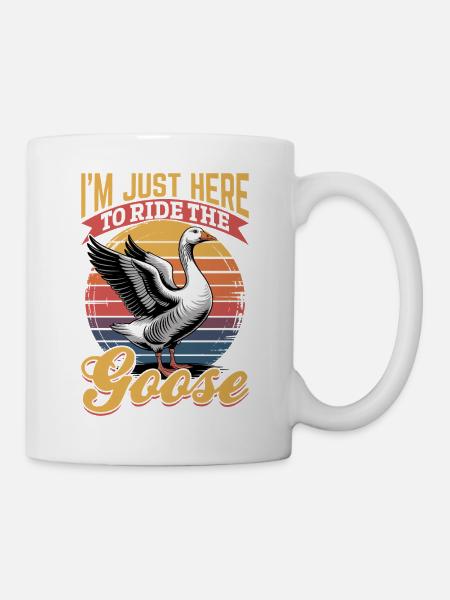 Funny Bird Goose - Tasse - Weiß
