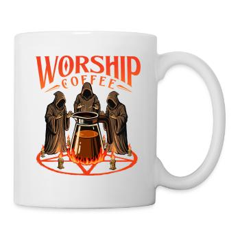 Worship Coffee Bold Koffein Statement - Tasse - Weiß - Rechts