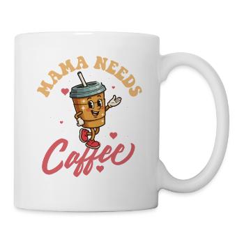 Mama a besoin de café Citation amusante du matin - Mug blanc - blanc - Droite