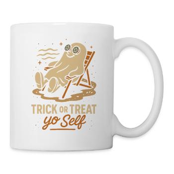 Trick Or Treat Yo Self Lazy Costume Drôle Dicton - Mug blanc - blanc - Droite