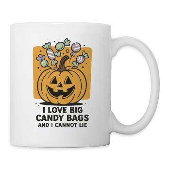I Love Big Candy Bags Pumpkin Fun Saying Halloween - Mug - white - Right