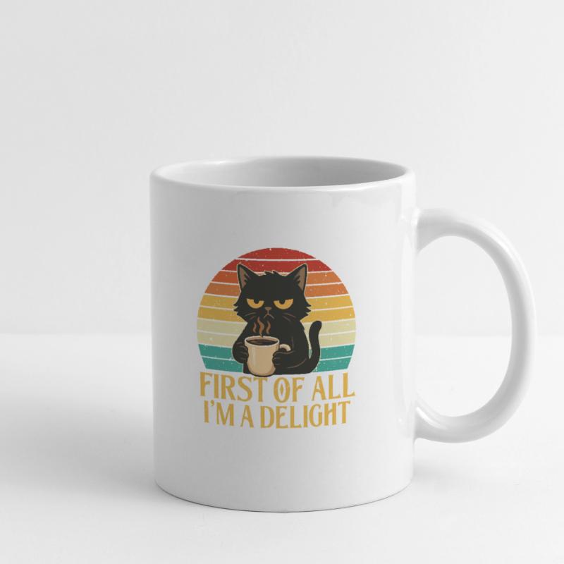 Zunächst einmal bin ich ein Genuss Sassy Coffee Tasse