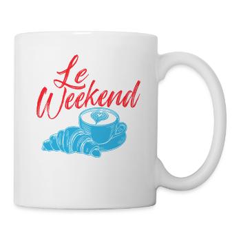 Le Weekend French Coffee Chill Vibes - Tasse - Weiß - Rechts