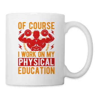 Les fanatiques de fitness travaillent sur mon éducation physique - Mug blanc - blanc - Droite