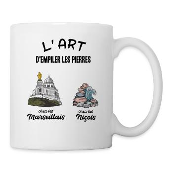 Marseille vs Nice Humor With Friends - Tasse - Weiß - Rechts