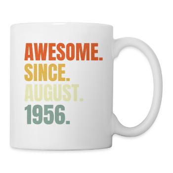 awesome since august 1956 birthday - Mug - white - Right