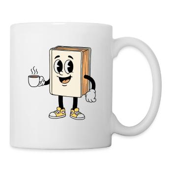 Livre de bande dessinée Amateur de café Lecture - Mug blanc - blanc - Droite