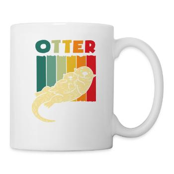 Retro Sea Otter Cartoon - Mug - white - Right